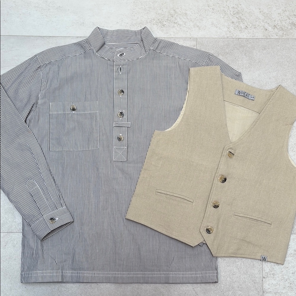Boutique brand (Wheat) shirt and vest